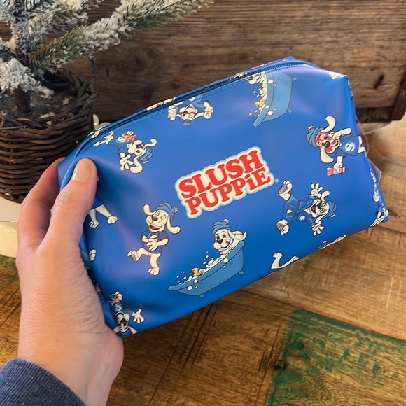 Revolution Beauty London X Jake Jamie. Blue Slush Puppie slushie cosmetic bag… - Picture 2 of 8